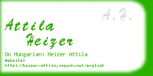 attila heizer business card